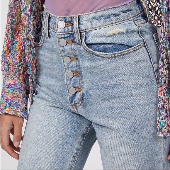 WeWoreWhat by Joes Jeans The Danielle High Rise Button Fly Vintage Wash Jeans 24 - Picture 4 of 11